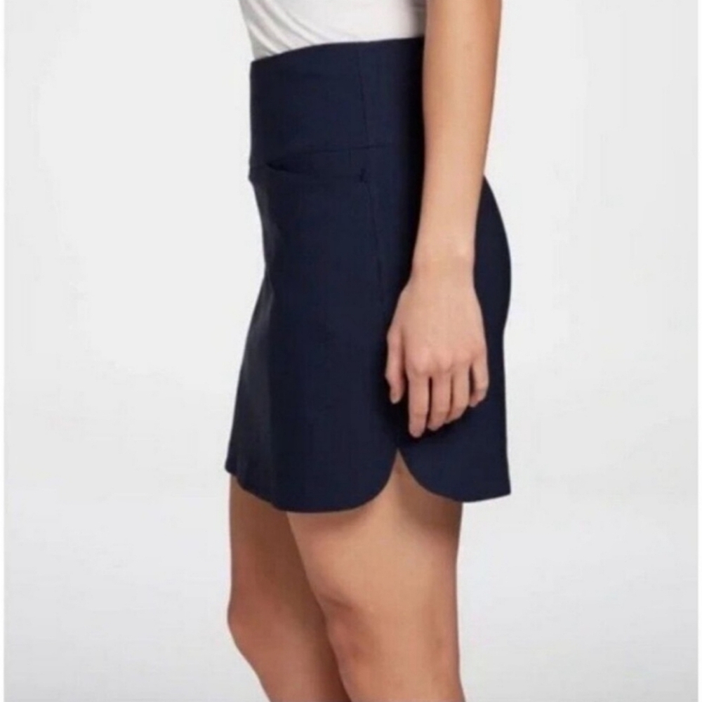 Lady Hagen Womens XL Golf Pull On Skort Tummy Control Pockets Navy